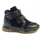 Детские ботинки для мальчика, черные (10375/846/821УШ, 18375/846/821УШ), Bistfor